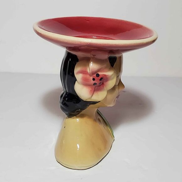 Shawnee Lady Head Vase Planter Polynesian Vintage - Picture 3 of 10